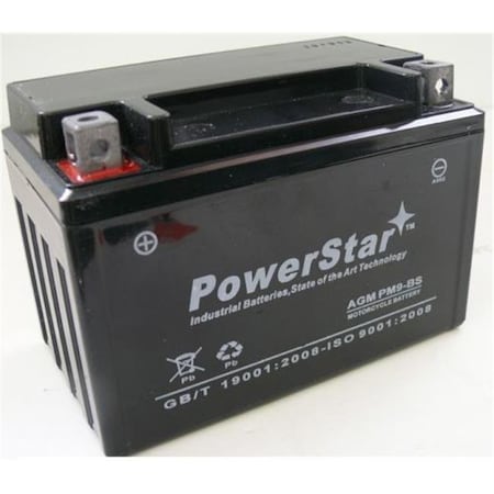 PowerStar Pm9-bs-056 Battery Fits Or Replaces Polaris ATV 500 Cc 2006-2003 Predator